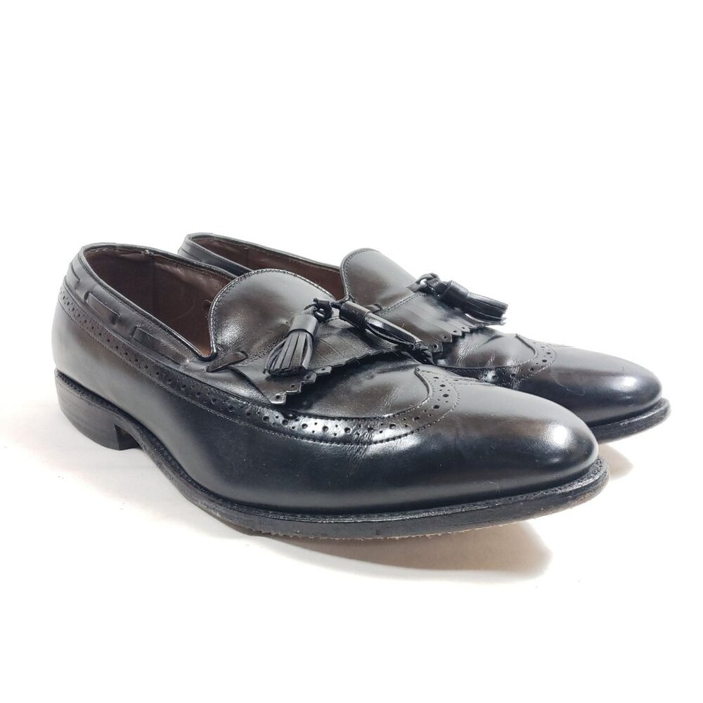 Allen Edmonds Mansfield Black Leather Tassel Loafers Mens  9.5 D Classic Wingtip